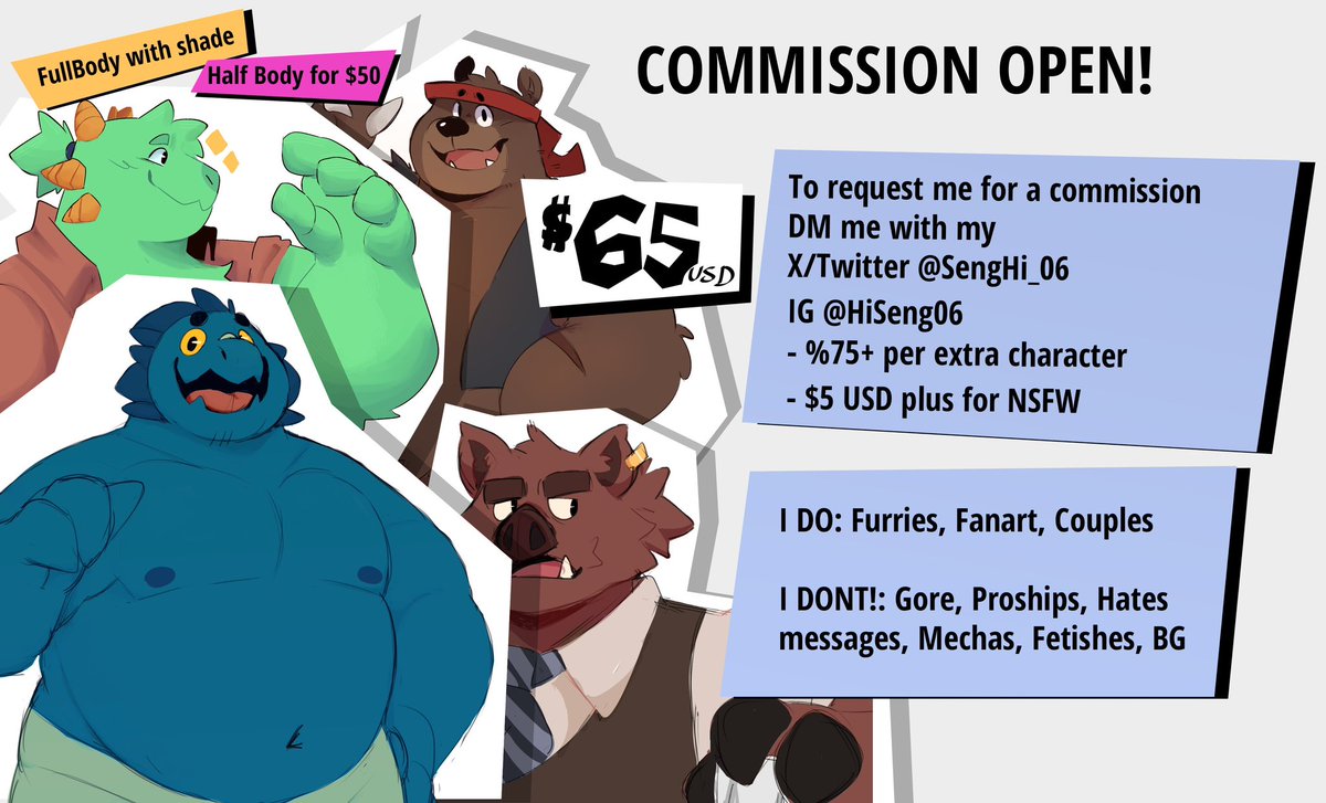 SengHi_06's tweet image. Heyo
Commission are open again!
14 slots
DM if ya want one
RT and Likes are truly appreciated