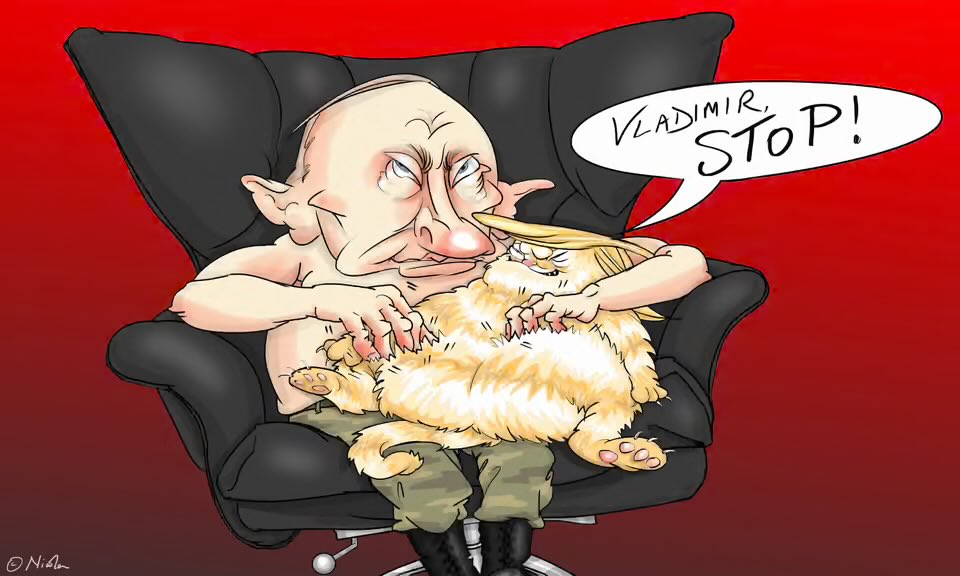 Nicola Jennings on Trump’s perception that Putin is playing with him #Putin #Trump #RussiaUkraineWar #PeacePlan #TrumpIsARussianAsset – political cartoon gallery in London original-political-cartoon.com