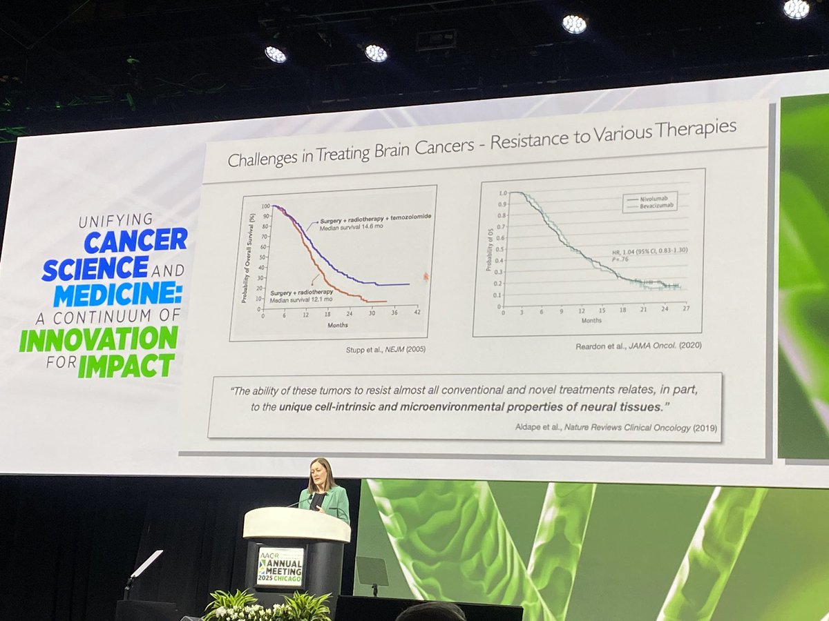 youngkwangchae's tweet image. Inspired by the powerful story of how brain scars can create a niche for dormant #GBM cancer cells and how combinatorial therapy offers a path to eliminate recurrence. Brilliant plenary talk by @Joycelab at @AACR. #AACR25
