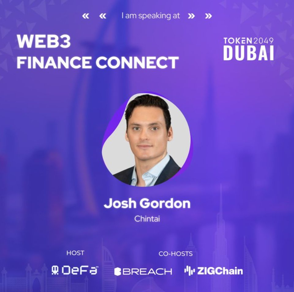 Managing Director <a href="/loancyborg/">Josh-TheLoanCyborg✍️💰</a> at <a href="/ChintaiNetwork/">Chintai</a> is a featured <a href="/token2049/">TOKEN2049</a> speaker at Web3 Finance Connect, discussing where TradFi meets DeFi

2-May-2025 at Al Manzil Grand Hyatt, Dubai

linkedin.com/posts/defaprim…