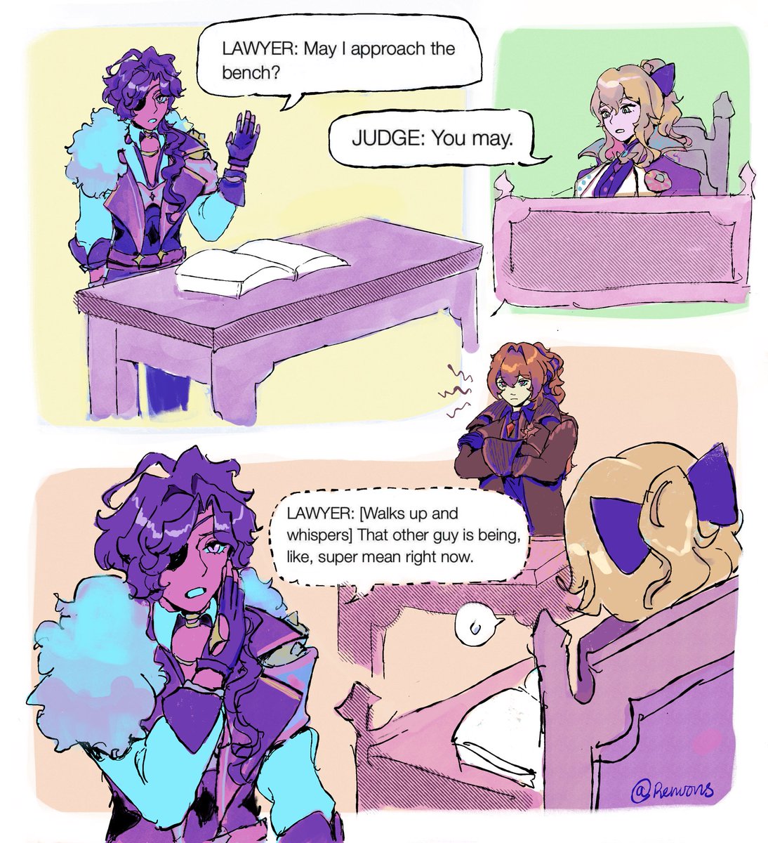 renuons's tweet image. it would’ve been so funny if diluc was the prosecutor