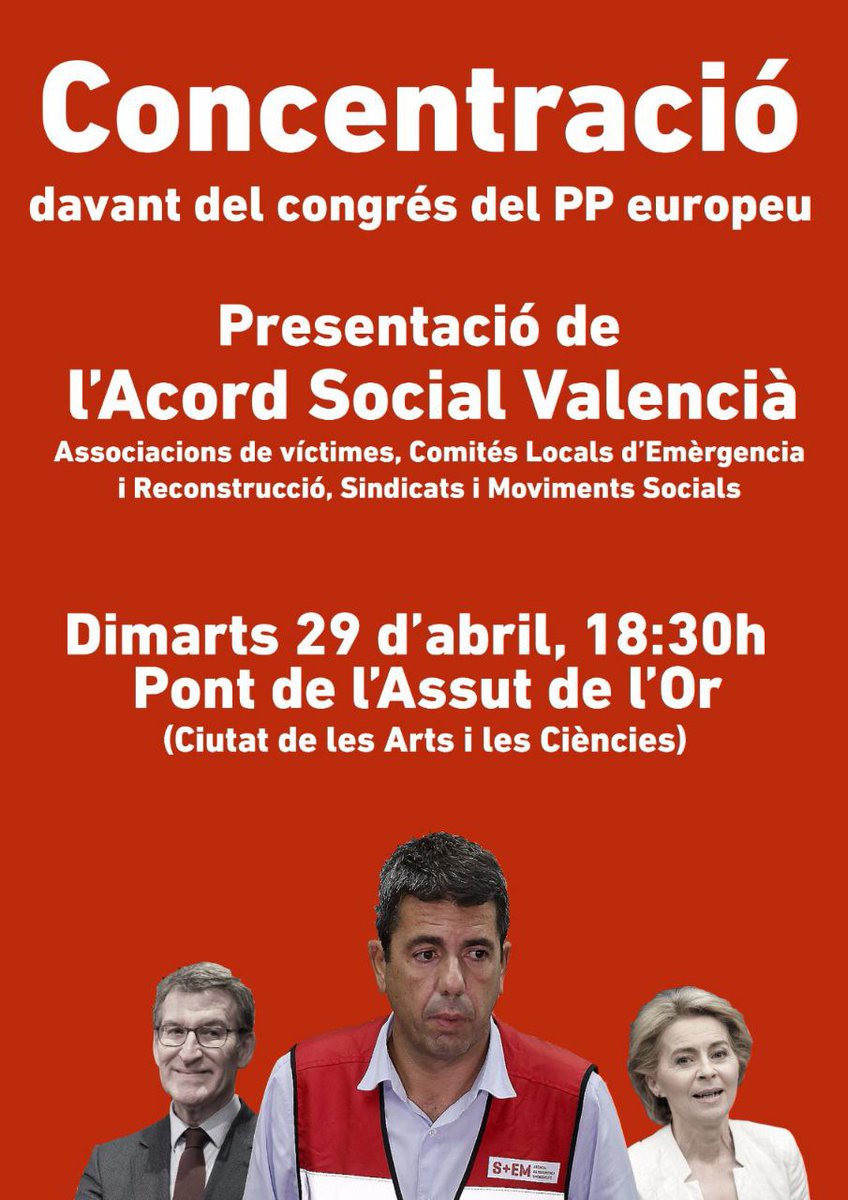 Aquest dilluns tornarem als carrers de València. I tantes vegades com calga per exigir #MazonDimissió. I el dimarts, concentració: que ens senten també a Europa!