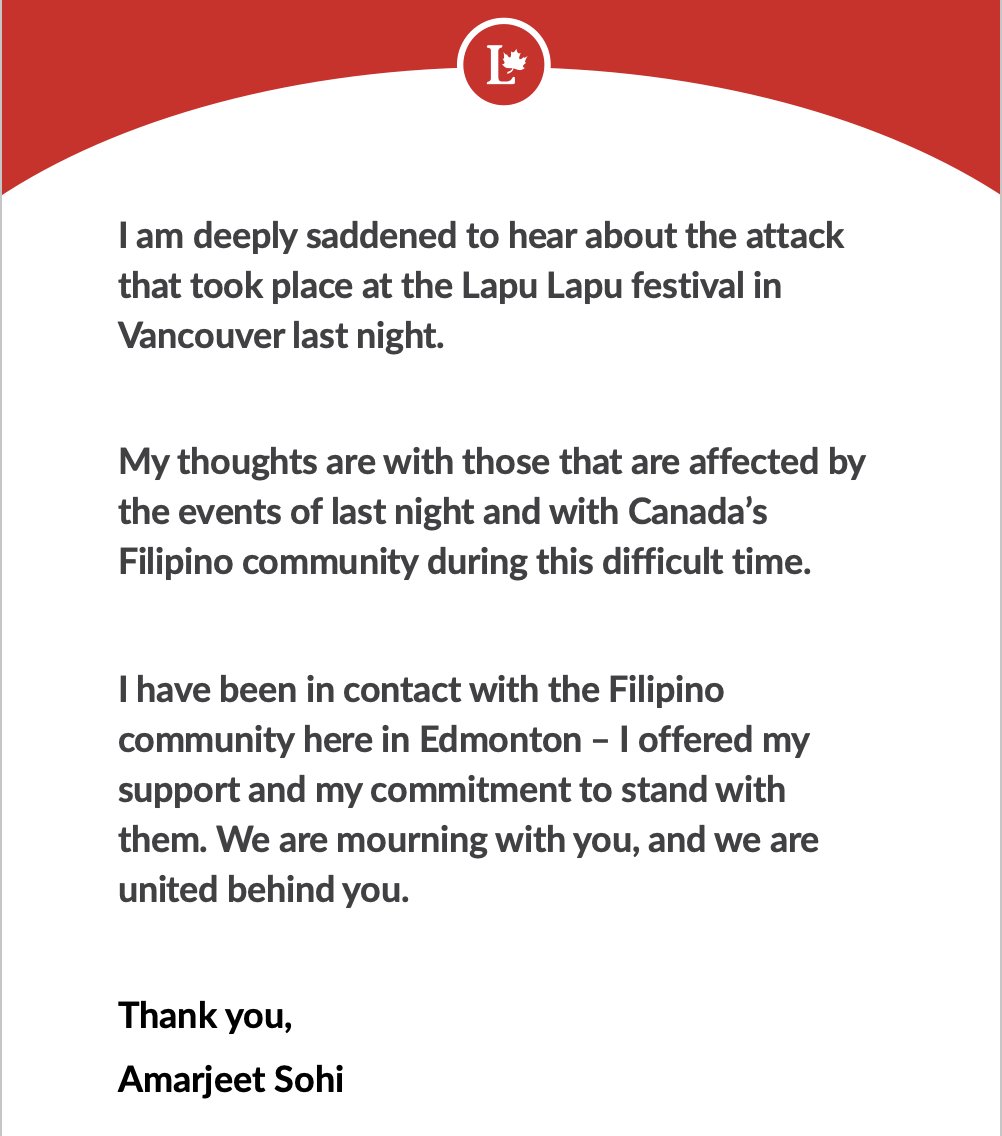 My thoughts are with the Filipino community during this difficult time. 

We stand with you.