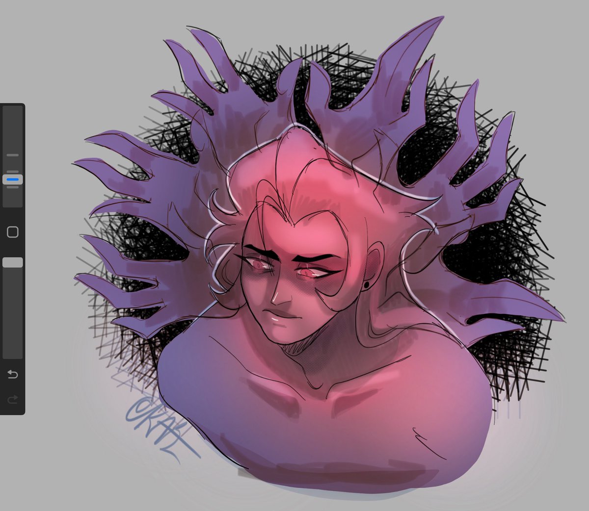 kazimir_29's tweet image. Sketch #hazbinhoteloc #cain