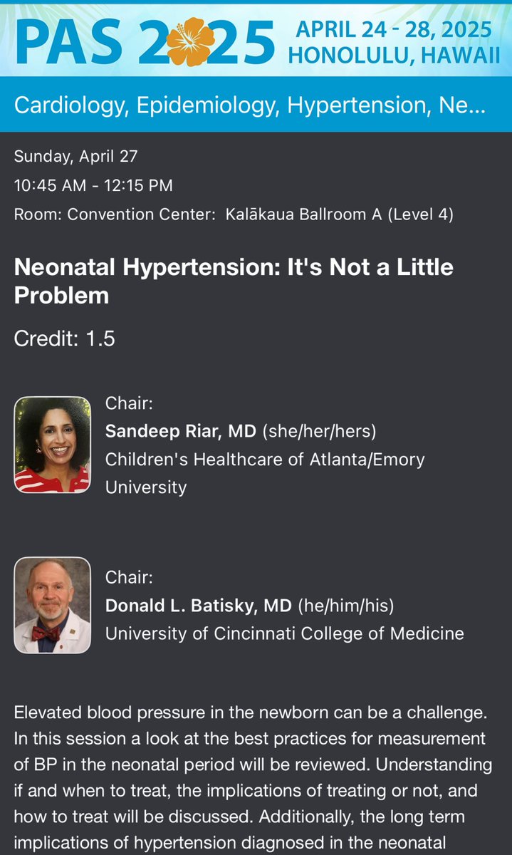 Michelle Starr MD MPH (@mcstarr1) on Twitter photo Fun and big last day at <a href="/PASMeeting/">Pediatric Academic Societies</a>! Join me and two incredible colleagues to talk about neonatal hypertension at 10:45! I’ll be talking about a precision based approach to management <a href="/ASPNeph/">American Society of Pediatric Nephrology</a> <a href="/AAPneonatal/">AAP Neonatal</a> <a href="/NeonatalKidney/">Neonatal Kidney Collaborative (NKC)</a> <a href="/EBNEO/">Evidence-Based Neo</a> <a href="/NeonatalKidney/">Neonatal Kidney Collaborative (NKC)</a> Fun and big last day at <a href="/PASMeeting/">Pediatric Academic Societies</a>! Join me and two incredible colleagues to talk about neonatal hypertension at 10:45! I’ll be talking about a precision based approach to management <a href="/ASPNeph/">American Society of Pediatric Nephrology</a> <a href="/AAPneonatal/">AAP Neonatal</a> <a href="/NeonatalKidney/">Neonatal Kidney Collaborative (NKC)</a> <a href="/EBNEO/">Evidence-Based Neo</a> <a href="/NeonatalKidney/">Neonatal Kidney Collaborative (NKC)</a>