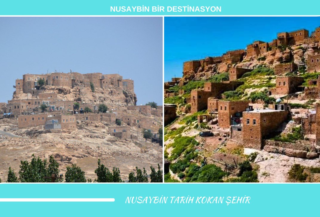 Tarih kokan turizm cenneti Nusaybin her bir yeri keşfedilmeye, görülmeye değer.

📍 Dünyanın ilk üniversitesinin şehri,
📍Tarihte kurulan ilk 7 şehirden biri,
📍İlim ve Bilimin dünyaya yayıldığı köklü tarihi, zengin kültürü ve eşsiz doğal güzellikleriyle medeniyetler şehri