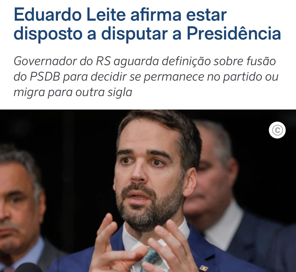 LeoniceMariana1's tweet photo. Você votaria no Eduardo Leite para presidente ? JAMAIS .NUNCA . NÃO .👎 https://t.co/y97ofmxw75