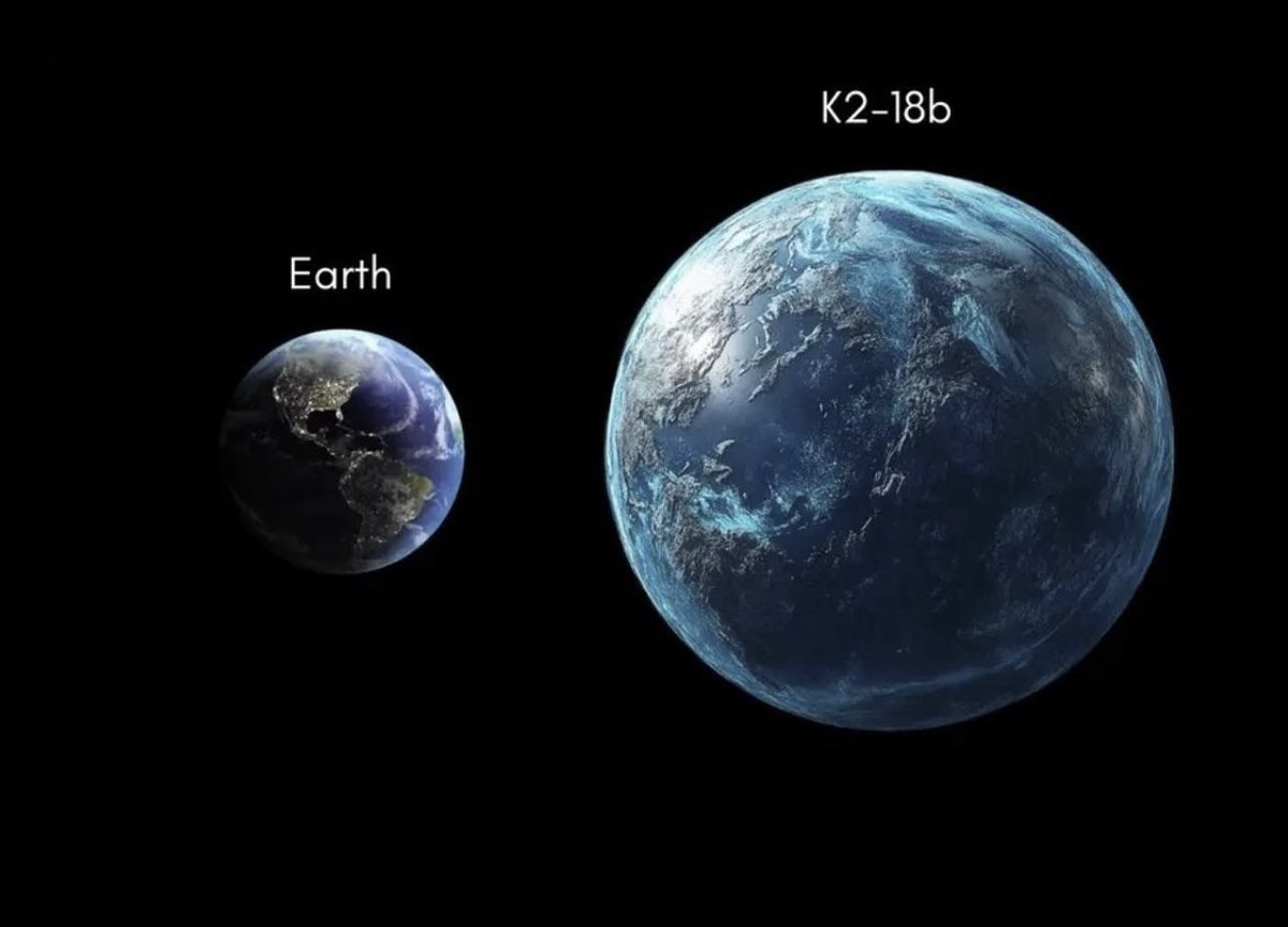This is K2-18b, a potentially habitable planet that's covered in oceans, and it's over 2.5 times the size of Earth