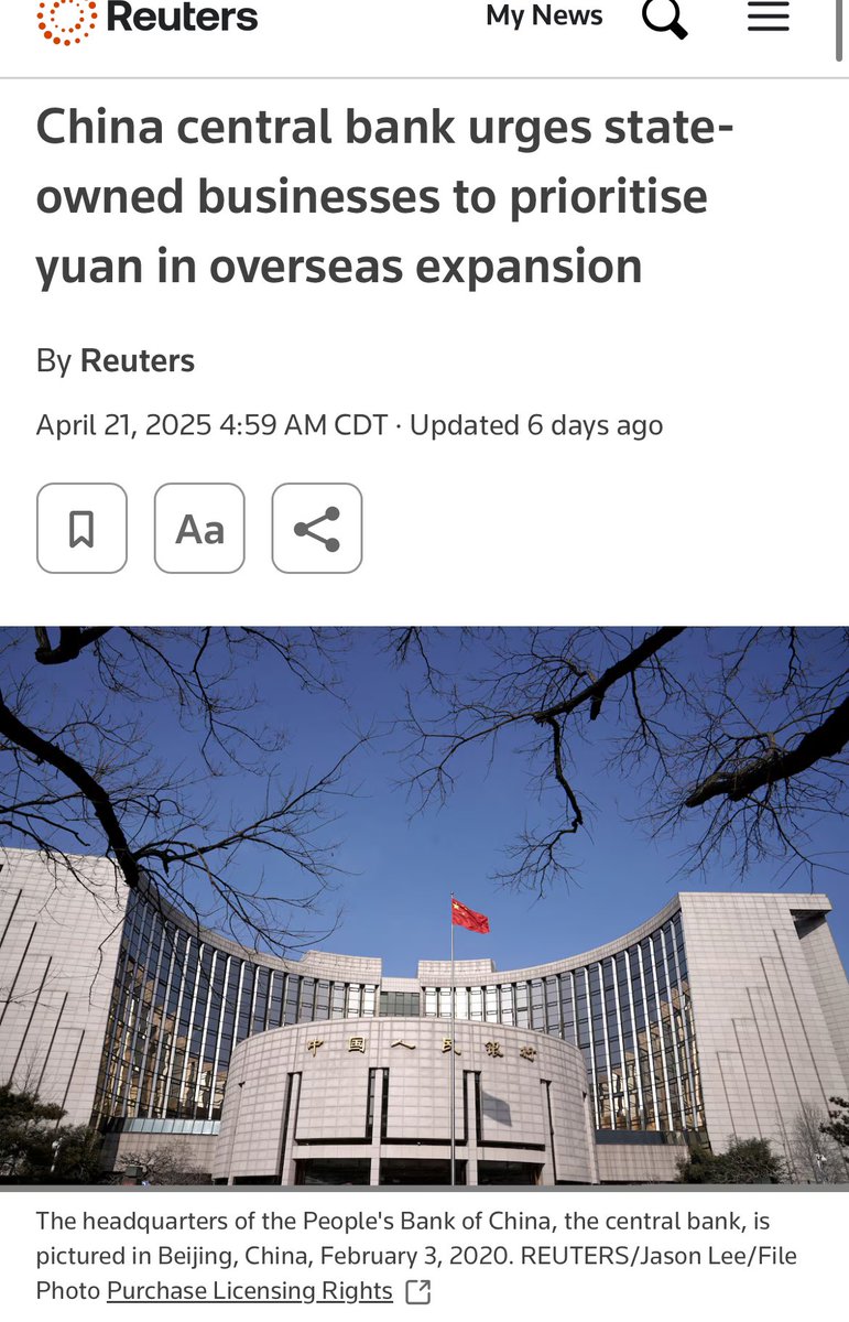 TruthSocietyNet's tweet photo. 🚨BREAKING

China has officially launched a strategic initiative to promote its own international payment system, aiming to reduce reliance on the U.S. dollar and challenge its dominance in global finance.

#usa #China #USD #GlobalFinance #InternationalPaymentSystem #truth #news https://t.co/ZinJ99P3rc