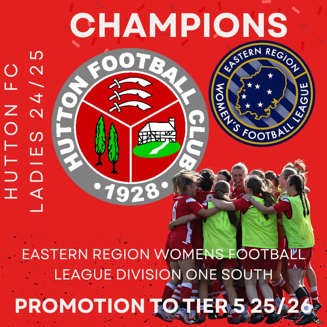 EASTERN REGION WOMENS LEAGUE CHAMPIONS 2024/2025

We are confirmed as Champions of the Eastern Region Women’s Division One South Football League

So well deserved by every player and member of staff involved! 

We will be playing in tier 5 next season! 

Well done all❤️🤍