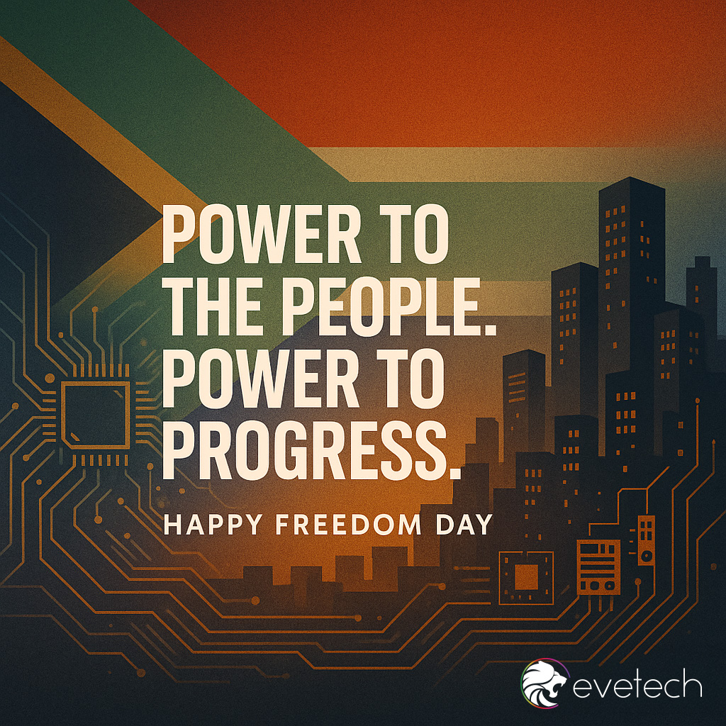 Evetech's tweet photo. Power to the people. Power to progress. π Celebrating freedom and moving forward together.
πΏπ¦ Happy Freedom Day, South Africa!
#evetech #FreedomDay2025 #SouthAfrica #PowerToProgress #BuildingTheFuture https://t.co/BTWHjw67Ed
