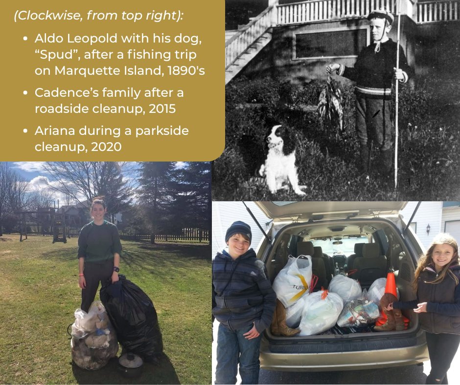 AldoLeopoldFdn's tweet image. The Fellows celebrated #EarthMonth with a roadside cleanup near the Foundation! Ariana and Cadence both grew up participating in cleanups with their families - much like how Leopold's conservation ethic was imparted to him by his parents.

#AldoLeopoldFoundation #RoadsideCleanup