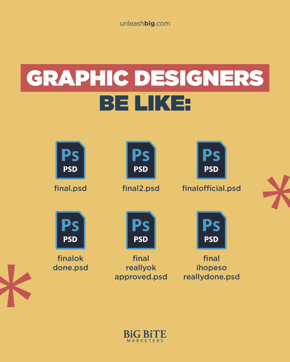 DigitalBigBite's tweet photo. Happy World Design Day to all the creatives out there keeping 37 versions of the "final" file just in case 🙃.

Today we celebrate creators turning "can you make it pop?" into a reality. We see you. We appreciate you!

#BigBiteMarketers #MarketingAgency #GraphicDesignDay https://t.co/vsAp2QxyYd