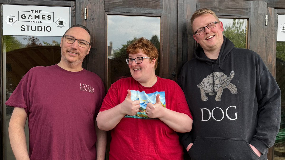 Dean, Emily &amp; Rob at the Games Table Studio in Rudry, Wales, where we film Business Unusual!

Epic game yesterday. The first outing for the streamlined rules and we loved them. Really worked well and none of us wanted the session to end, we were having so much fun.

#ttrpg