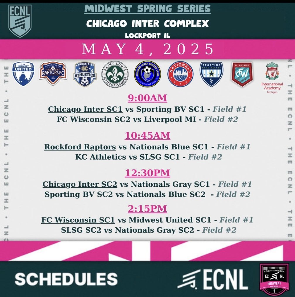 Kennedy Ebben (@kennedyebben) on Twitter photo Looking forward to the next supercup weekend. My team and I will be playing at 12:00 on Saturday and 9:00 on Sunday! come check us out in Lockport!
<a href="/ECNLgirls/">ECNL Girls</a> <a href="/FCW_ECNL/">FC Wisconsin Girls Soccer</a> <a href="/ImYouthSoccer/">ECNL/GA/Recruiting/College Soccer</a> <a href="/ImCollegeSoccer/">College Soccer Truth ™</a> <a href="/TopDrawerSoccer/">TopDrawerSoccer</a> <a href="/PrepSoccer/">Prep Soccer ⚽️</a> Looking forward to the next supercup weekend. My team and I will be playing at 12:00 on Saturday and 9:00 on Sunday! come check us out in Lockport!
<a href="/ECNLgirls/">ECNL Girls</a> <a href="/FCW_ECNL/">FC Wisconsin Girls Soccer</a> <a href="/ImYouthSoccer/">ECNL/GA/Recruiting/College Soccer</a> <a href="/ImCollegeSoccer/">College Soccer Truth ™</a> <a href="/TopDrawerSoccer/">TopDrawerSoccer</a> <a href="/PrepSoccer/">Prep Soccer ⚽️</a>
