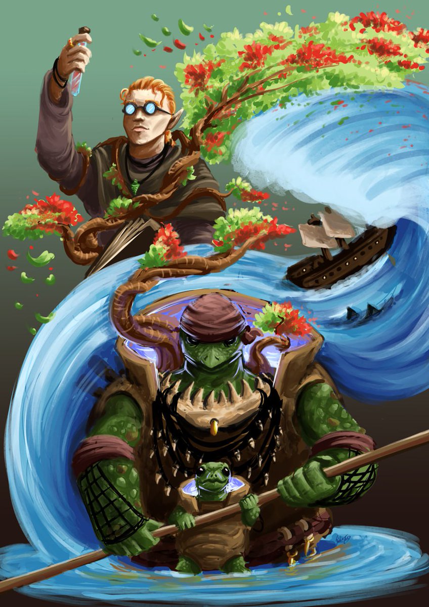 Dungemons's tweet photo. The poster I made for my D&amp;D character. If you want one for yours, commissions are open.

#DnD #rpg #Commission https://t.co/Q8HL0pePvm