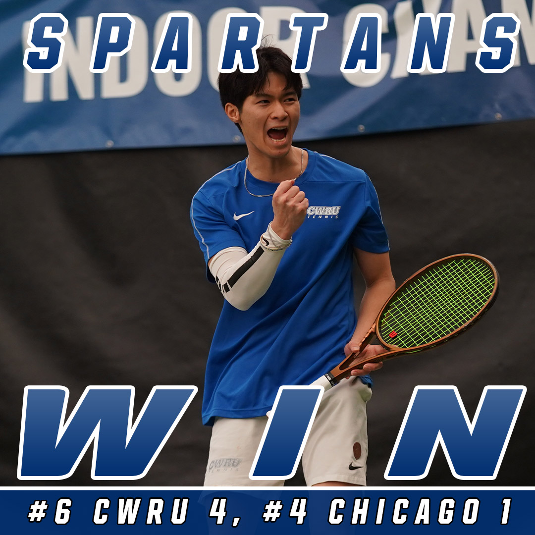 UAA CHAMPIONS!!!

#4 CWRU Men's Tennis (25-5) def. #4 UChicago (21-3), 4-1

Doubles wins: Totorica/Chen (2), Bhat/Mahenthiran (3)
Singles wins: Mahenthiran (1), Devaraj (3), Hishinuma (5) *

* Clincher

CWRU wins the second UAA Championship in program history!!!

#CWRU #BlueCWRU