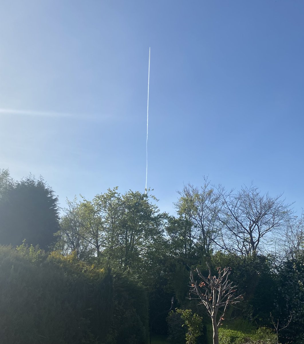 I’ve just caught one of those vertical flying “spray” planes going into orbit right in front of my eyes. 

I now believe everything the nutjobs say. 👍