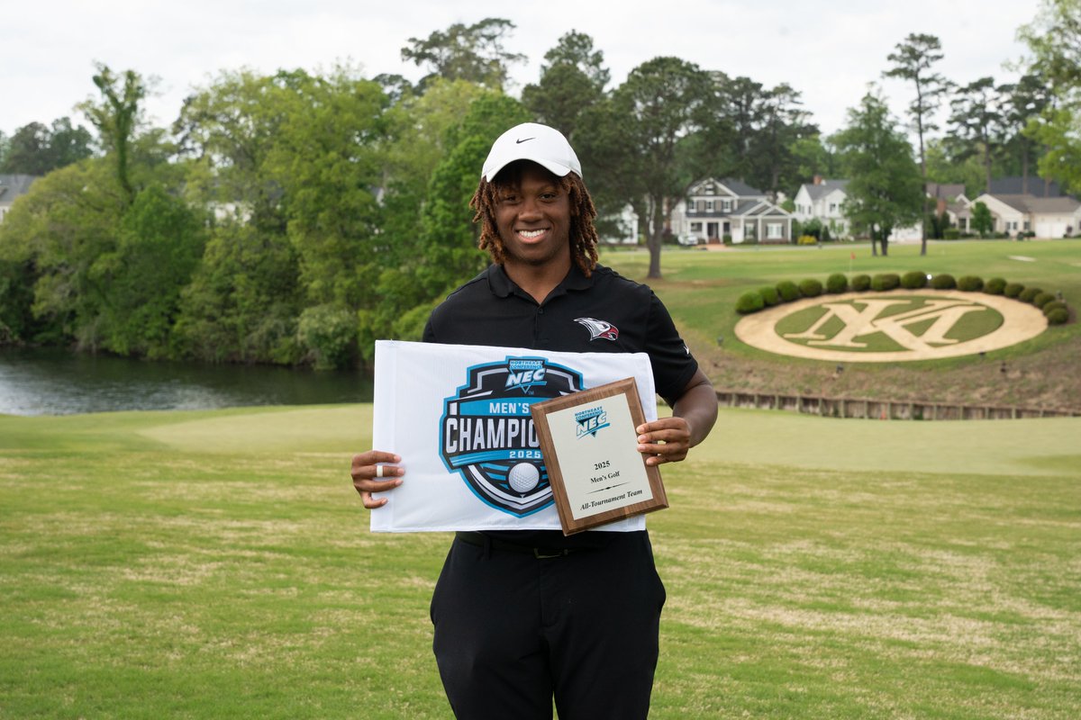 Jamal Hutchison of NCCU ties for sixth to earn All-Tournament honor at NEC Men's Golf Championship! #EaglePride

Recap: nccueaglepride.com/news/2025/4/27…