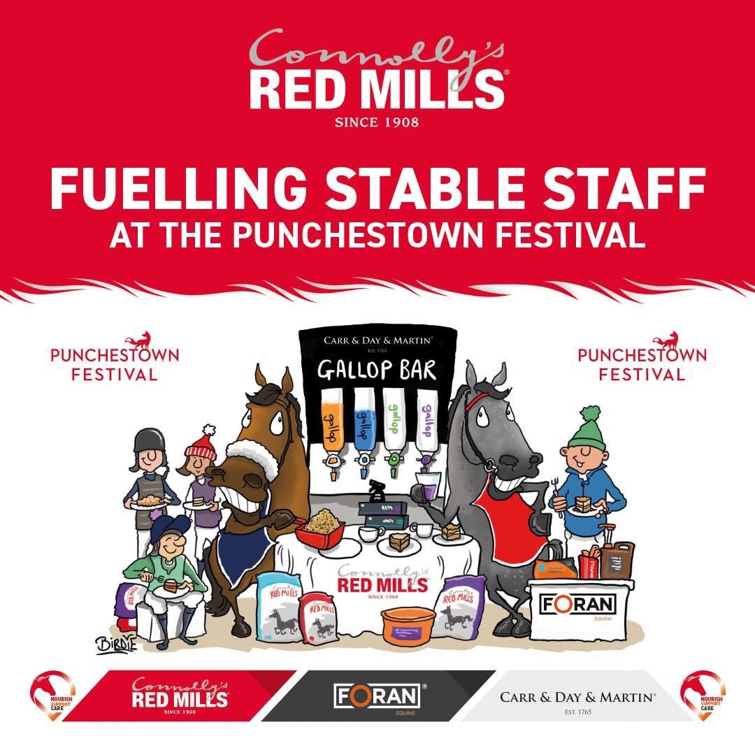 Connolly's RED MILLS (@redmillshorse) on Twitter photo 🏇💥 Fuelled for success!
We’re proud to support the incredible stable staff at the <a href="/punchestownrace/">Punchestown</a> Festival with our sister brands <a href="/ForanEquine/">Foran Equine</a> and <a href="/CarrDayMartin1/">Carr & Day & Martin</a> because those who care the most, deserve the best. Behind every horse is a team of stable staff who care for them 🏇💥 Fuelled for success!
We’re proud to support the incredible stable staff at the <a href="/punchestownrace/">Punchestown</a> Festival with our sister brands <a href="/ForanEquine/">Foran Equine</a> and <a href="/CarrDayMartin1/">Carr & Day & Martin</a> because those who care the most, deserve the best. Behind every horse is a team of stable staff who care for them