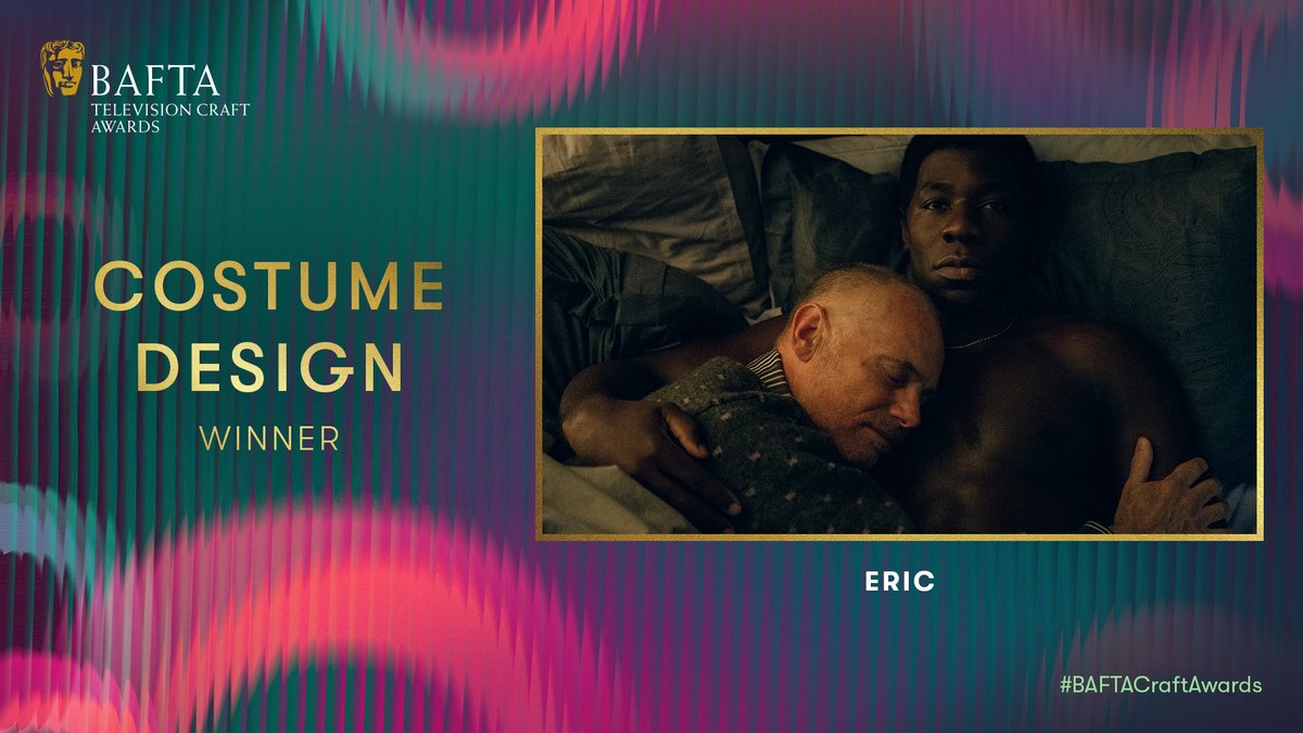 Suzanne Cave wins the BAFTA for Costume Design for her work on Eric 👗 #BAFTACraftAwards