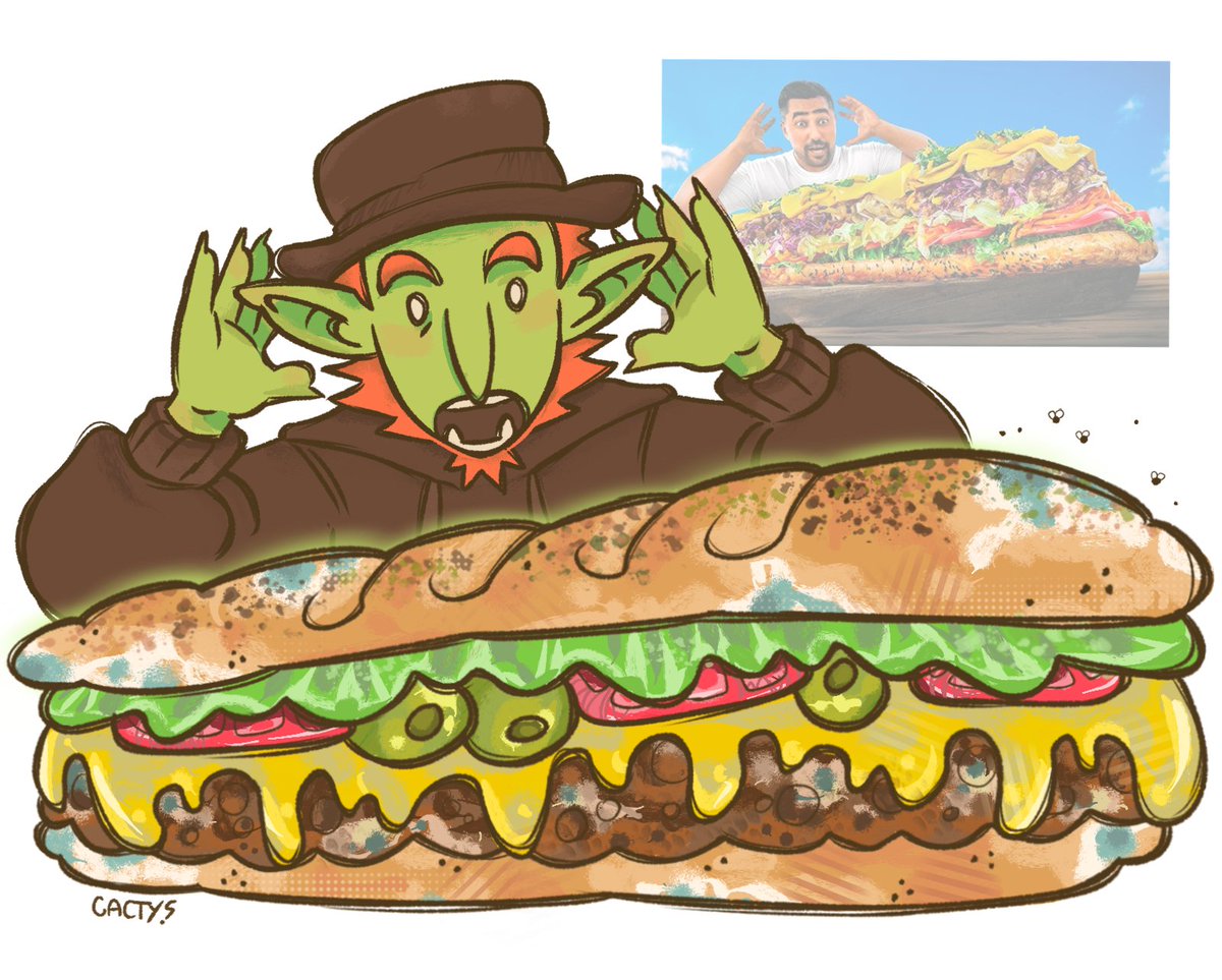 CACTYSWTF's tweet image. goblins first footlong