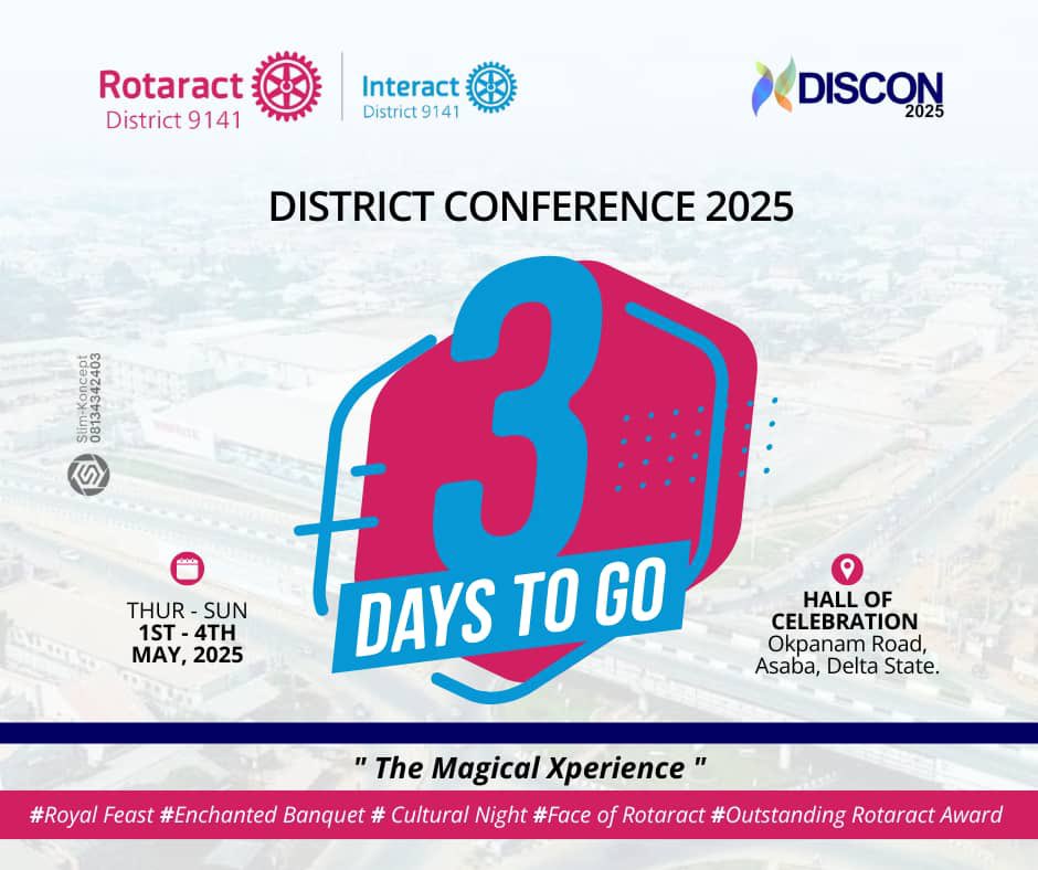 THE ✨MAGICAL🪄 DISCON XPERIENCE 2025

3️⃣ Days to go! We’re ready❗ Are you❓

Asaba Sights (Pt 2️⃣):

Maryam Babangida Park
Ogbogonogo Market
Asaba Film Village
It’s magic 💫 or nothing!

#DISCON2025