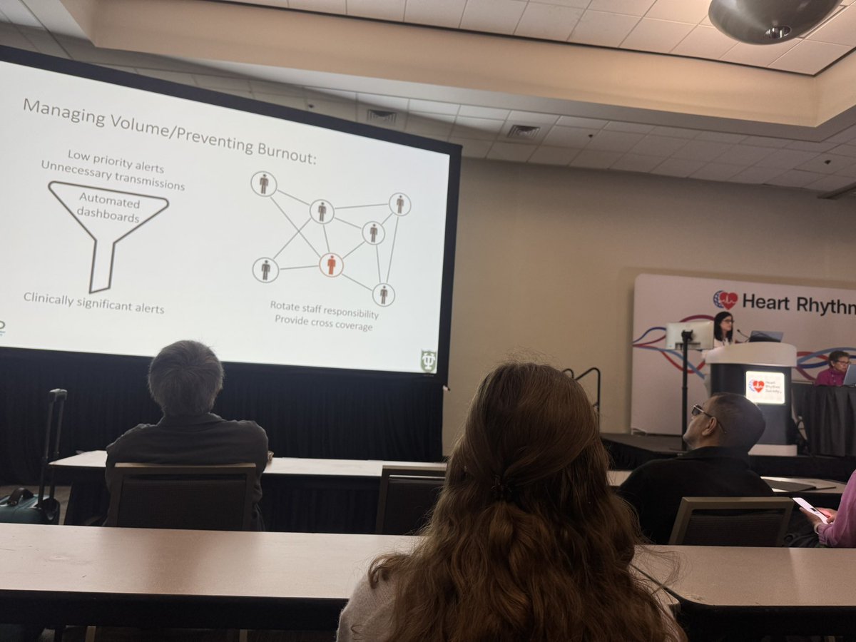 Mayana Bsoul (@bsoulmayana) on Twitter photo Remote monitoring lowers arrhythmia and death risk, but comes with alert burden.
Strategies like filtering transmissions and proper staffing helps!
Not any teamwork, but the right teamwork makes it easier and more effective!
<a href="/MoniqueYoung74/">Monique Young</a> <a href="/nmarrouche/">Nassir Marrouche</a> <a href="/TulaneTriad/">TulaneTRIAD</a> #EP #HRS2025 Remote monitoring lowers arrhythmia and death risk, but comes with alert burden.
Strategies like filtering transmissions and proper staffing helps!
Not any teamwork, but the right teamwork makes it easier and more effective!
<a href="/MoniqueYoung74/">Monique Young</a> <a href="/nmarrouche/">Nassir Marrouche</a> <a href="/TulaneTriad/">TulaneTRIAD</a> #EP #HRS2025