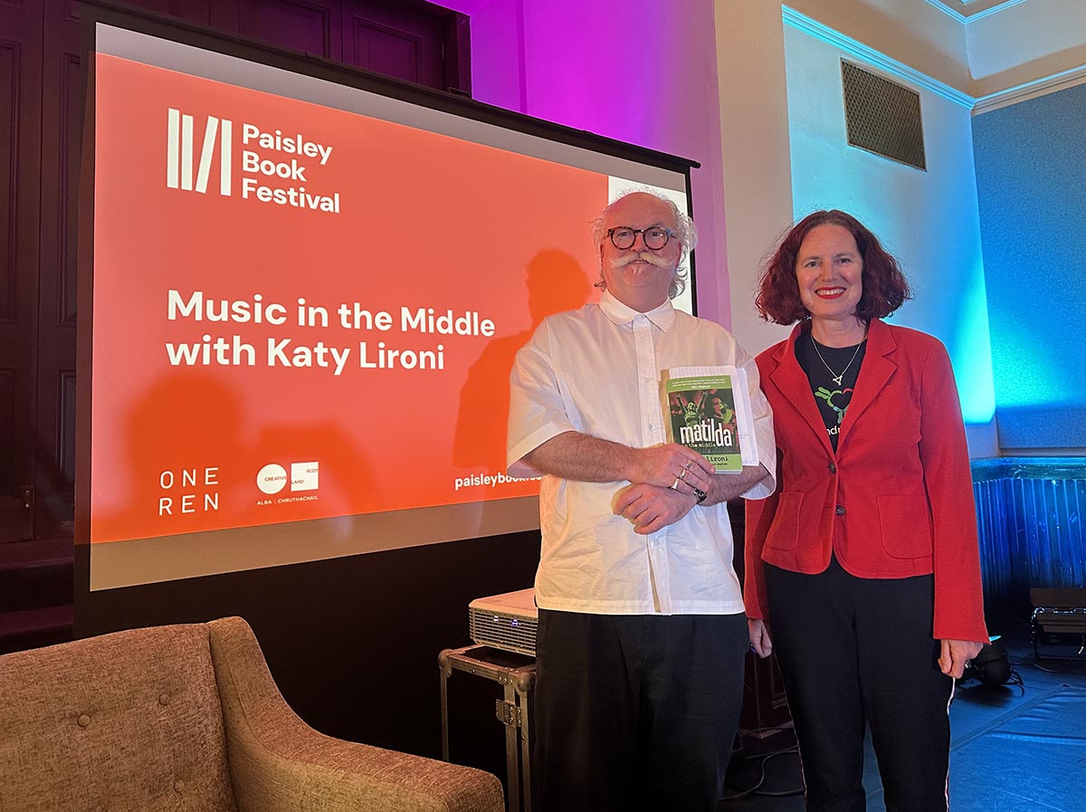 Into Creative (@intocreative) on Twitter photo Once again, it was a privilege to be in the same room with Choir21 at <a href="/BookPaisley/">PaisleyBookFest</a> for the 'Music In The Middle' event this afternoon. Each time I listen to <a href="/LironiKR/">Katy Lironi</a> (chatting with <a href="/ScotsWhayHae/">Alistair Braidwood</a>) I learn something new and enriching about the Down's Syndrome community. ❤️ Once again, it was a privilege to be in the same room with Choir21 at <a href="/BookPaisley/">PaisleyBookFest</a> for the 'Music In The Middle' event this afternoon. Each time I listen to <a href="/LironiKR/">Katy Lironi</a> (chatting with <a href="/ScotsWhayHae/">Alistair Braidwood</a>) I learn something new and enriching about the Down's Syndrome community. ❤️