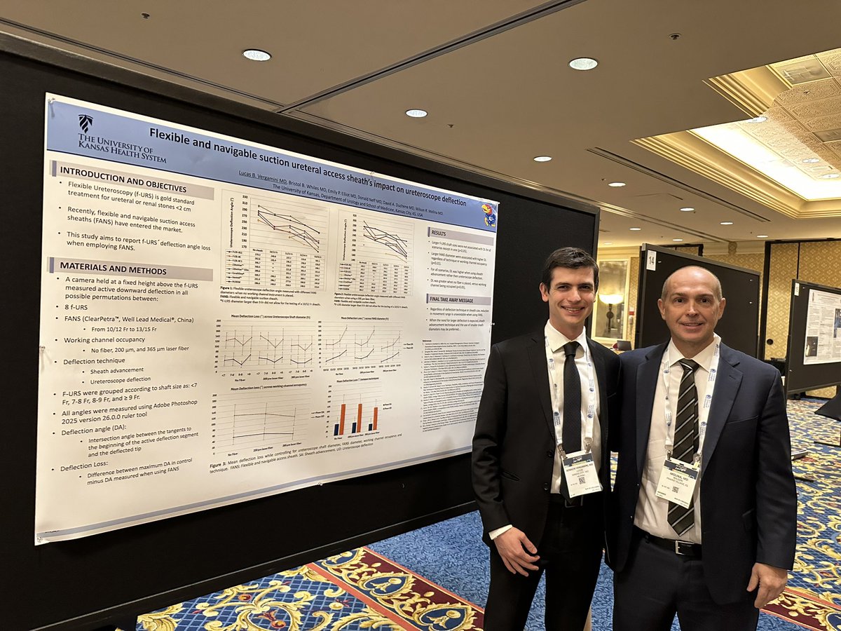 WMolinaKUendouro (@kuendourology) on Twitter photo “Excited to present our research on how scope size and fans affect deflection at #AUA2025 with <a href="/Urology_KU/">The University of Kansas Department of Urology</a>, <a href="/BristolWhiles/">Bristol Brandt Whiles</a>, <a href="/dduchenemd/">David Duchene</a>, and <a href="/Donald_Neff/">DN</a>! Bittersweet to see <a href="/LucasVergamini_/">Lucas Vergamini</a> presenting his final posters before finishing his fellowship — truly an amazing fellow.” “Excited to present our research on how scope size and fans affect deflection at #AUA2025 with <a href="/Urology_KU/">The University of Kansas Department of Urology</a>, <a href="/BristolWhiles/">Bristol Brandt Whiles</a>, <a href="/dduchenemd/">David Duchene</a>, and <a href="/Donald_Neff/">DN</a>! Bittersweet to see <a href="/LucasVergamini_/">Lucas Vergamini</a> presenting his final posters before finishing his fellowship — truly an amazing fellow.”