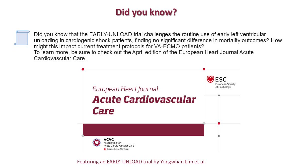 EHJACVC Editor-in-Chief (@ehjacvceic) on Twitter photo New in #EHJACVC - A "Did you know" feature
Stay tuned for highlights of latest issue <a href="/ESC_Journals/">European Society of Cardiology Journals</a>
First on board - EARLY-UNLOAD trial doi.org/10.1093/ehjacc…
<a href="/escardio/">European Society of Cardiology</a> <a href="/ACVCPresident/">ACVCPresident</a> <a href="/ACCinTouch/">American College of Cardiology</a> <a href="/franciscojlk/">Dr. Chacón-Lozsán F .'.</a> <a href="/JasonKatzMD/">Jason N. Katz</a> <a href="/seanvandiepen/">Sean van Diepen</a> <a href="/FH_Verbrugge/">Frederik H. Verbrugge</a> <a href="/drmilicaa/">Milica Aleksic</a> <a href="/maria_bergami/">Maria Bergami, MD, PhD</a> New in #EHJACVC - A "Did you know" feature
Stay tuned for highlights of latest issue <a href="/ESC_Journals/">European Society of Cardiology Journals</a>
First on board - EARLY-UNLOAD trial doi.org/10.1093/ehjacc…
<a href="/escardio/">European Society of Cardiology</a> <a href="/ACVCPresident/">ACVCPresident</a> <a href="/ACCinTouch/">American College of Cardiology</a> <a href="/franciscojlk/">Dr. Chacón-Lozsán F .'.</a> <a href="/JasonKatzMD/">Jason N. Katz</a> <a href="/seanvandiepen/">Sean van Diepen</a> <a href="/FH_Verbrugge/">Frederik H. Verbrugge</a> <a href="/drmilicaa/">Milica Aleksic</a> <a href="/maria_bergami/">Maria Bergami, MD, PhD</a>