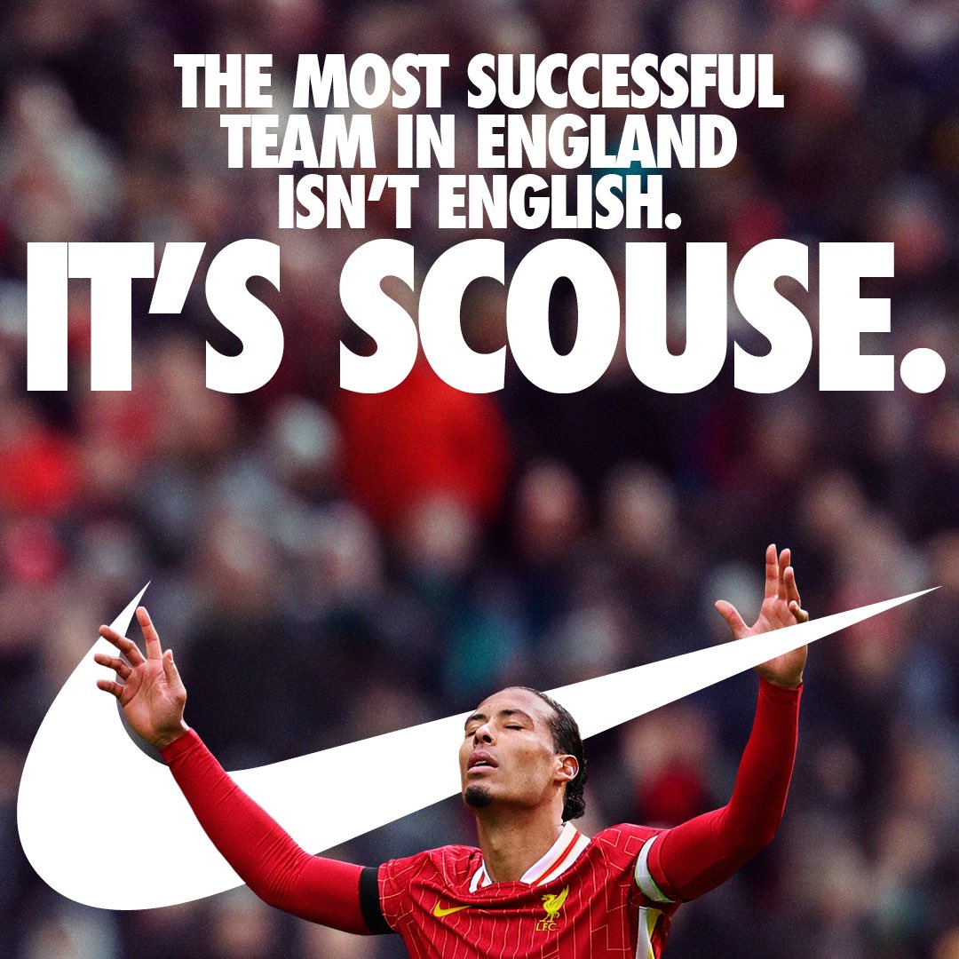 Nike Football (@nikefootball) on Twitter photo Itβs done. 20 League Titles, 8 FA Cups, 10 League Cups, 6 European Cups.
<a href="/LFC/">Liverpool FC</a> the best team in England is Scouse.
#NikeFootball Itβs done. 20 League Titles, 8 FA Cups, 10 League Cups, 6 European Cups.
<a href="/LFC/">Liverpool FC</a> the best team in England is Scouse.
#NikeFootball