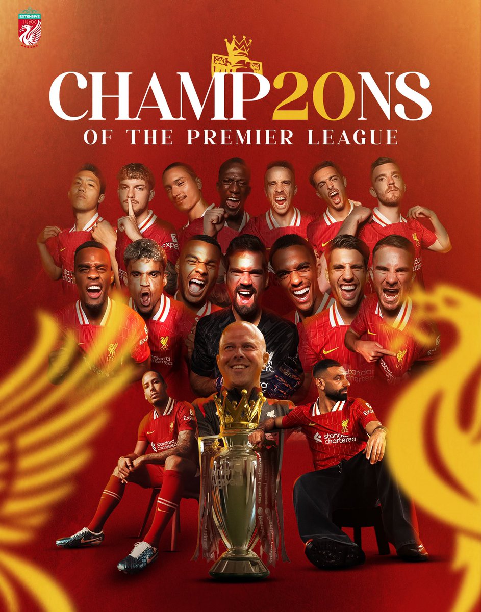 lfc009666's tweet image. ليفربول بطلًا للدوري الانجليزي للمرة العشرين في تاريخه