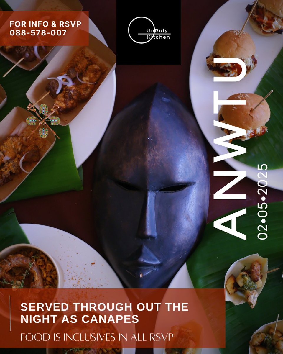 Marco_Krm's tweet photo. The goal is Simple.

Build a space where the creative meets the cultivated.

A Night with the Uncles, 2nd May 2025. 

• live band performances with 3 unique Sierra Leonean acts 
• An expressive art gallery
• Five unforgettable courses from UnRuly Kitchen
• A cigar lounge https://t.co/l8w2zmQ7Jy