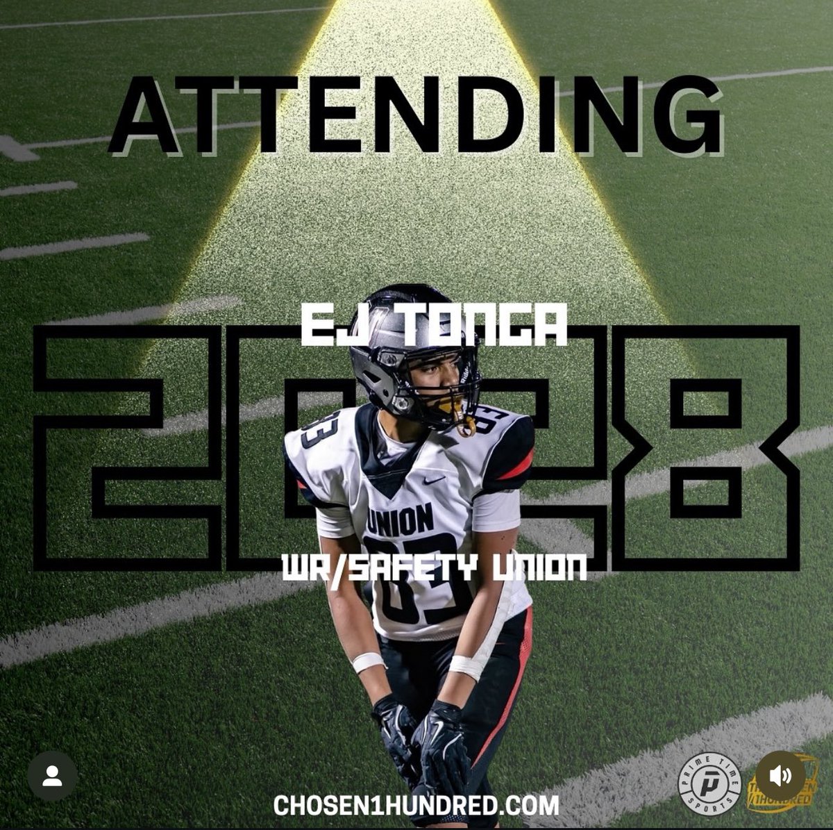 Extremely grateful to be part of the <a href="/Chosen_1Hundred/">The Chosen 1Hundred</a> this year. Excited to compete alongside top athletes in the PNW.
#JustWorking #Tcom #Crafted #TrueFreshman #ClassOf2028 
<a href="/CoachPyne67/">Steve Pyne</a> <a href="/UniontitanFB/">Titan Football</a> <a href="/UHSTitanSports/">Union Titan Athletics</a> <a href="/B12PFootball/">Big12Performance</a> <a href="/BrandonHuffman/">Brandon Huffman</a> <a href="/JordanJ_/">Jordan Johnson</a> <a href="/247Sports/">247Sports</a>