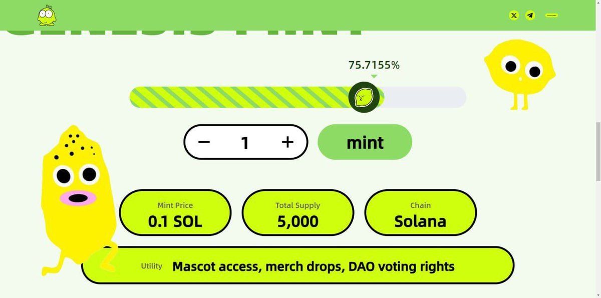 LemonFi Presale is LIVE! Ignite Your Wealth Party! 
<a href="/Lemonlulu__/">luluLemon</a>

🔥Visit the official website: lemomlulu.xyz/#

✅invites you to join the zestiest DeFi revolution on Solana!  
✅Presale Date: April 27, 2025
✅Total Token Supply: 10 Billion $LEMON
✅Presale Allocation: