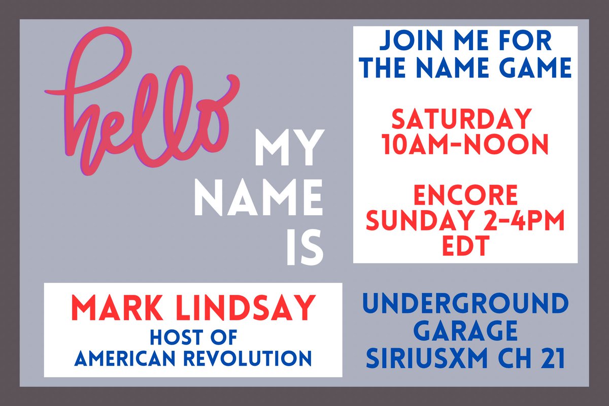 Almost time for the encore edition of my American Revolution Radio Show - and you can follow along on the show’s Deep Dive page at marklindsay.com/american-revol…
Cya at 2pm EDT in <a href="/littlesteven_ug/">Little Steven's Underground Garage</a> on <a href="/SiriusXM/">SiriusXM</a> channel 21