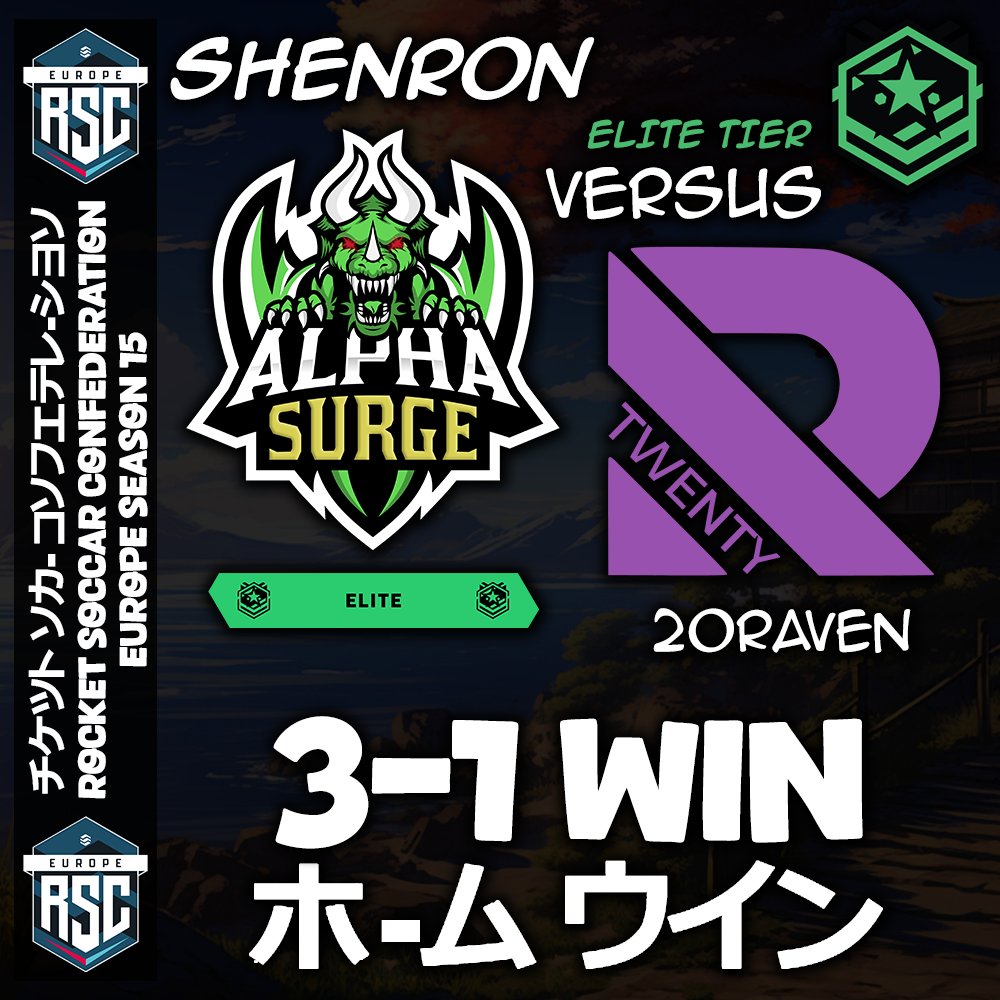 Our <a href="/RSC_EU/">RSC EU</a> Season 15 Week 9 League Play Result against <a href="/20rGaming/">20R Gaming</a>:
