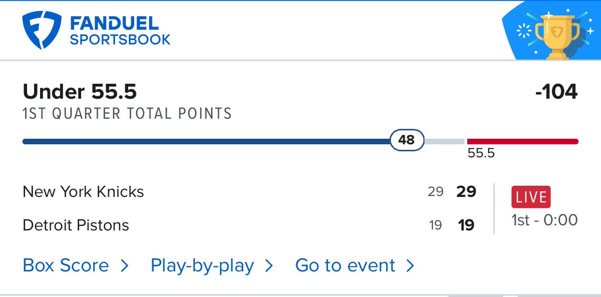 Alex__Monaco's tweet image. 💰Cash it 1Q Under 29-19

#Knicks #Pistons #OverUnder