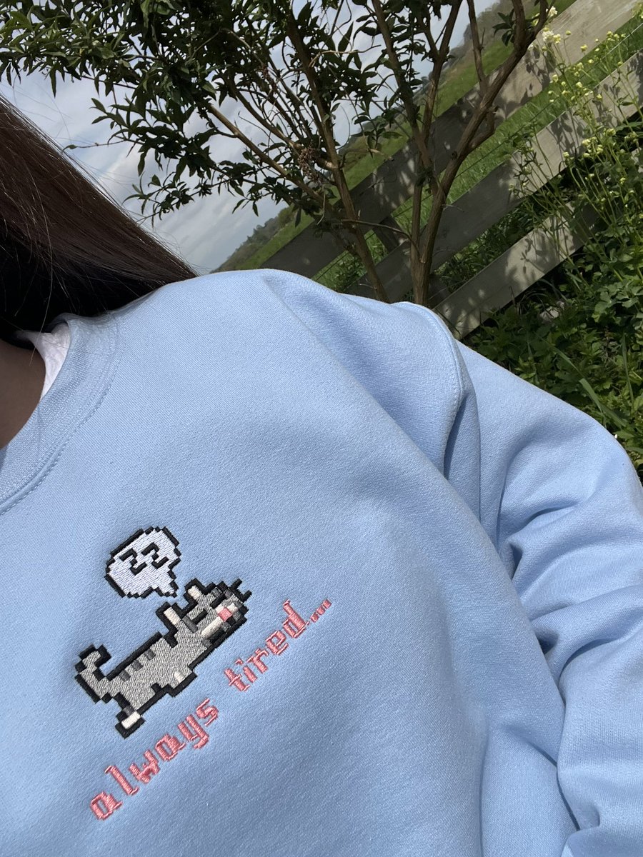 made myself the most relatable sweatshirt lol 💤