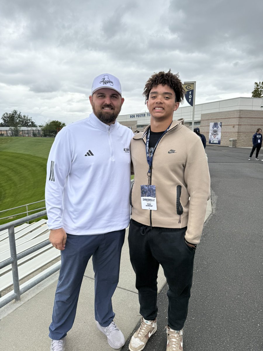 Isaiah Blinkinsop (@blink_011908) on Twitter photo Had an amazing time at the UC Davis Junior day yesterday. It was great to see the campus and meet the coaching staff! Go Aggs! <a href="/CoachATaylor3/">Austin Taylor</a> <a href="/Coach_CoombsUCD/">Matt Coombs</a> <a href="/CoachJerryBrady/">Jerry Brady</a> <a href="/TheCoachHicks5/">Evan Hicks</a> <a href="/thompsonsctg/">BT THOMPSON</a> <a href="/grind_hp/">GRIND_HP</a> #d1bound #classof26 Had an amazing time at the UC Davis Junior day yesterday. It was great to see the campus and meet the coaching staff! Go Aggs! <a href="/CoachATaylor3/">Austin Taylor</a> <a href="/Coach_CoombsUCD/">Matt Coombs</a> <a href="/CoachJerryBrady/">Jerry Brady</a> <a href="/TheCoachHicks5/">Evan Hicks</a> <a href="/thompsonsctg/">BT THOMPSON</a> <a href="/grind_hp/">GRIND_HP</a> #d1bound #classof26