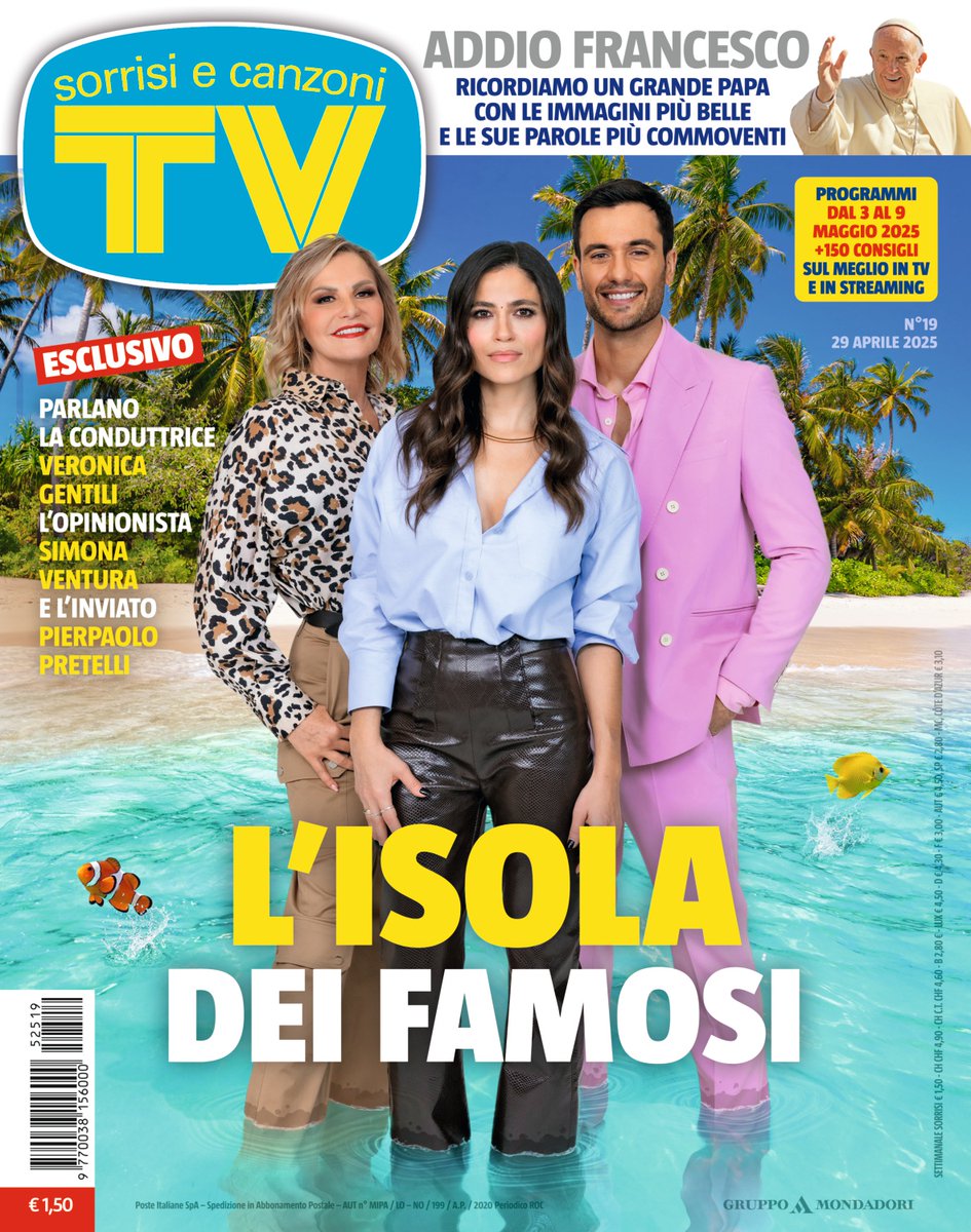 Dal 7 maggio Veronica Gentili sarà alla conduzione della nuova edizione de “L’isola dei famosi”: «Porterò la mia curiosità verso le persone e quello che succede nella loro testa, anima, cuore e spirito» 🏝️

Vi aspettiamo domani in edicola!
#Isola