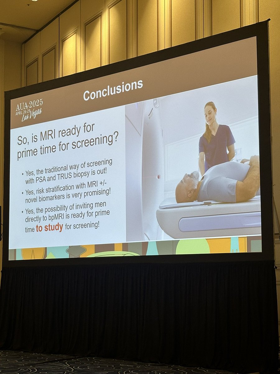 Bárbara Melão, MD, PhD (@bavilima) on Twitter photo #AUA25 Amazing presentation <a href="/SigridCarlsson/">Sigrid Carlsson</a>
‼️Is MRI ready for screening for #ProstateCancer ? 👉 “Yes, it’s ready for a prime time study” #AUA25 Amazing presentation <a href="/SigridCarlsson/">Sigrid Carlsson</a>
‼️Is MRI ready for screening for #ProstateCancer ? 👉 “Yes, it’s ready for a prime time study”