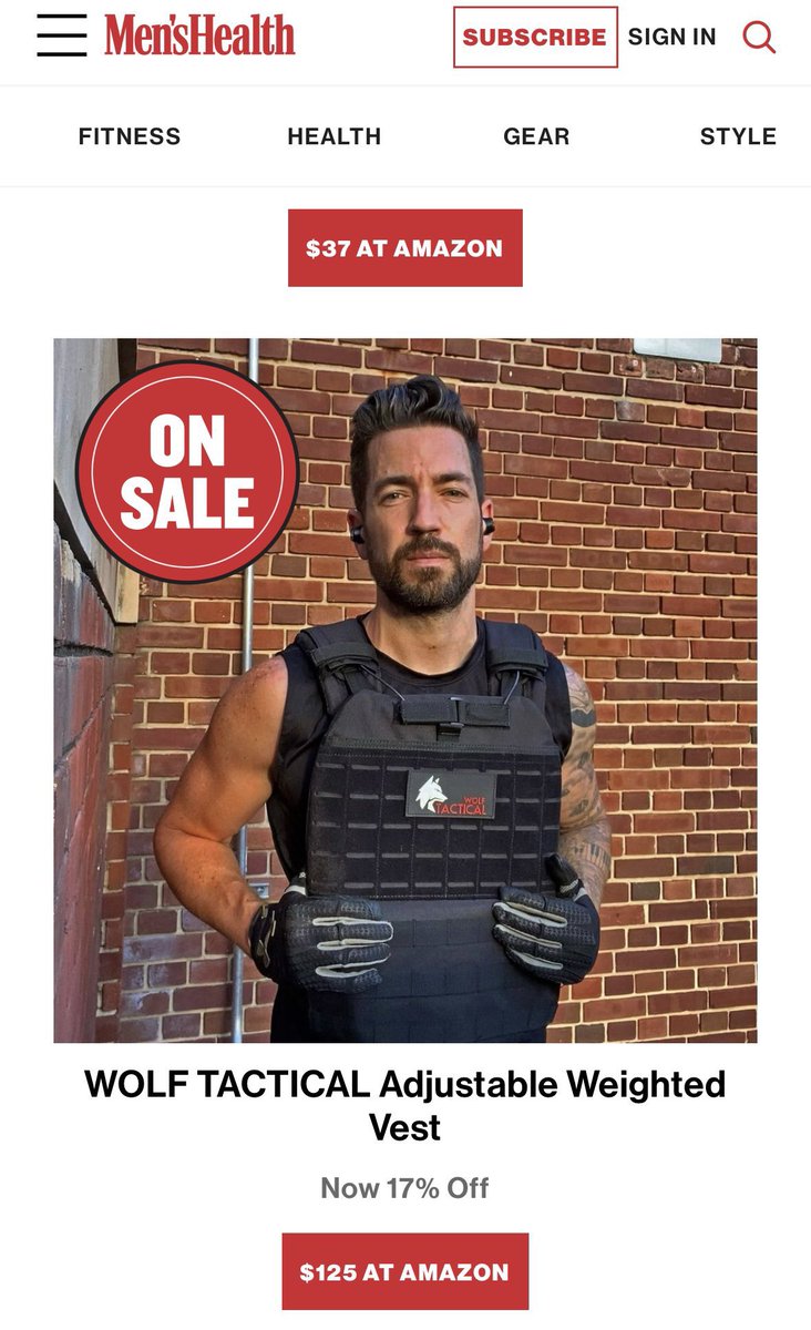 charlesthorp's tweet image. I get to train with athletes and test gym gear for @MensHealthMag.
Sometimes you can see me on the site, like here with one of my favorite weighted vests.
Here’s a list of stories I’ve done on the best equipment, check them out and feel free to hit me with any training or…