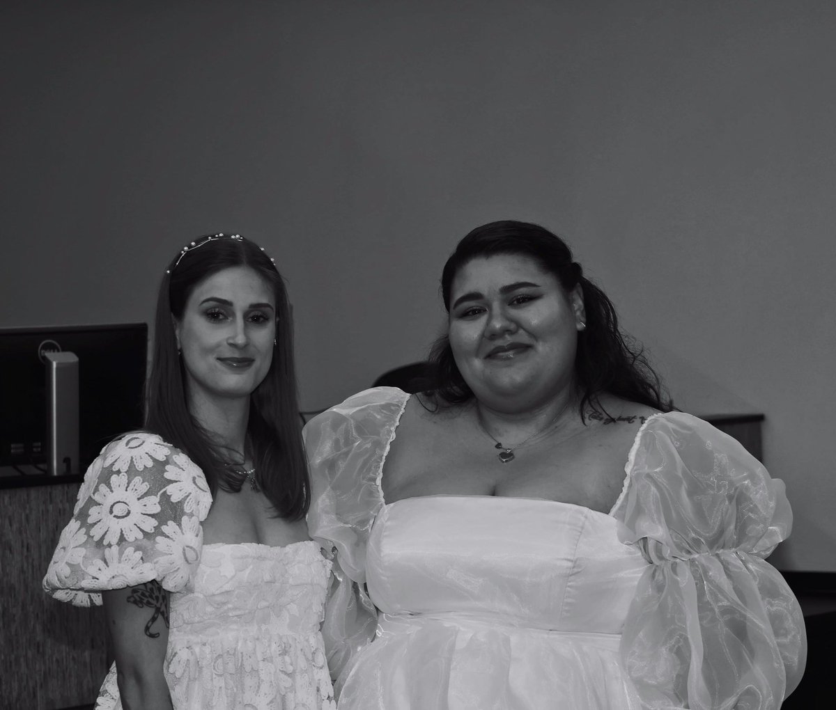 leosqueerworld's tweet image. In honor of lesbian visibility week. 
Can’t believe I married the love of my life back in September. 🩷🤍🧡