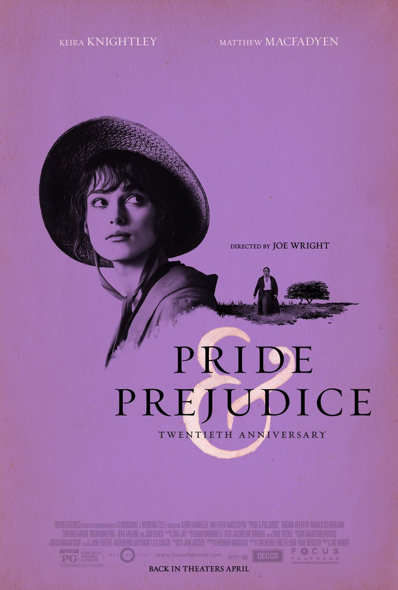 chriskpickens's tweet image. Had an absolutely terrific time with this. I had never seen it and it was great to experience it with an audience (full of people who loved it and some fellow first-timers) in a theater for my first watch
Pride & Prejudice (2005)
Directed by Joe Wright