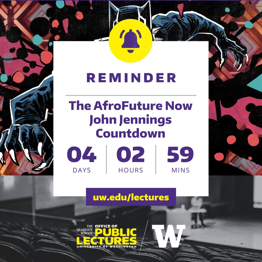 🎤 Join us this May 1 at Town Hall Seattle for an electrifying evening with John Jennings.

📍 Town Hall Seattle
 🗓️ May 1
 🎟️ Reserve your spot: ow.ly/QNUI50VIuha
 ⚡ Let the countdown begin.

#JohnJennings #UWPublicLectures