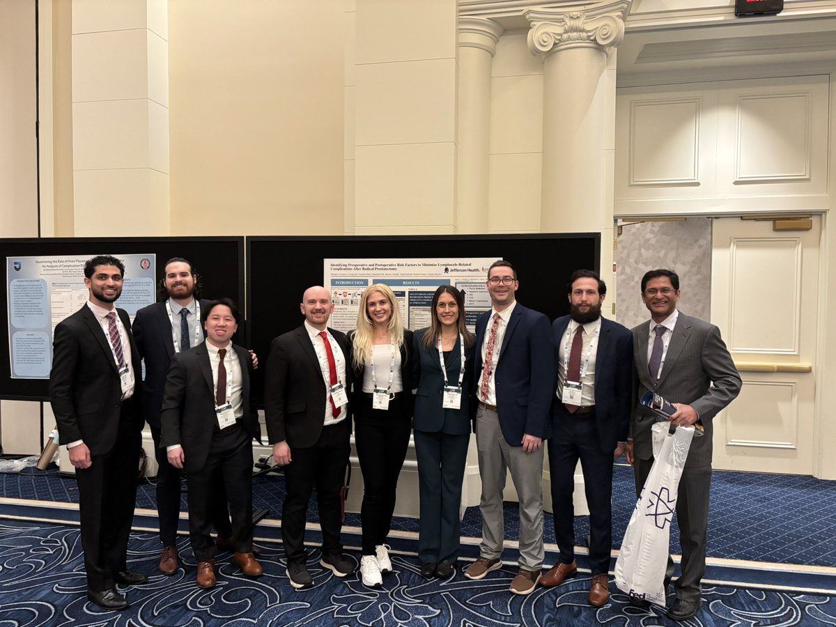 Kim Toumazos (Lince) (@kim_lince) on Twitter photo #AUA2025 last AUA as a med student!! Grateful to have been able to share our research on risk factors for lymphocele formation post-prostatectomy and meet all of these budding urologists 💛 Thank you to the <a href="/JeffNJurology/">Jefferson NJ Urology</a> Research Group for making this research possible! #AUA2025 last AUA as a med student!! Grateful to have been able to share our research on risk factors for lymphocele formation post-prostatectomy and meet all of these budding urologists 💛 Thank you to the <a href="/JeffNJurology/">Jefferson NJ Urology</a> Research Group for making this research possible!
