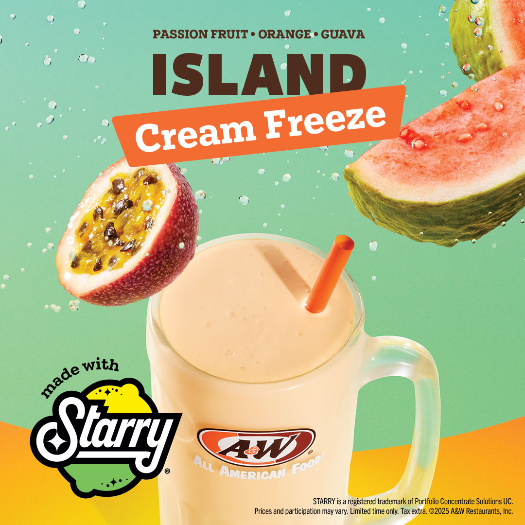 RUN, don’t walk. The Island Cream Freeze is finally here, beginning April 28th. 🏝️

PS: Check your email &amp; texts for a BOGO treat from A&amp;W. Not in Rooty’s Mug Club? Sign up now, awrestaurants.com/deals