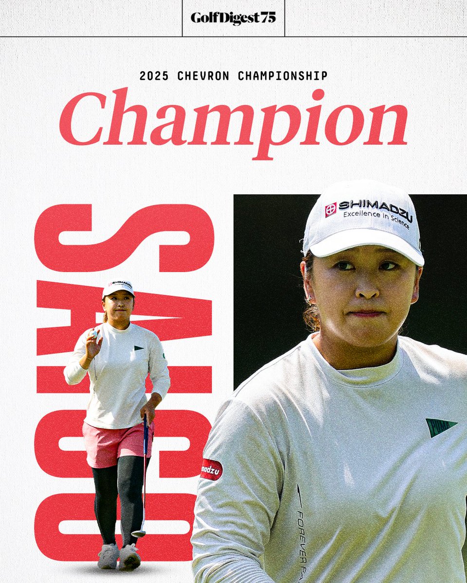 Mao Saigo birdies the playoff hole and wins the Chevron Championship!! 🏆

A major champion for the first time!